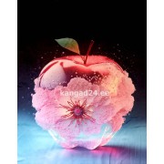 Soft veluur paneel - õun lillega